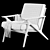 Sleek and Modern Otio Armchair 3D model small image 4