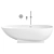 Luxury Stone Bath 1800mm Freestanding 3D model small image 2