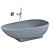 Luxury Stone Bath 1800mm Freestanding 3D model small image 3