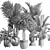 Botanical Bliss Indoor Plant Set 3D model small image 7