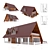 Rustic Charm 160sqm Log House 3D model small image 1