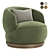 Modern Orbit Armchair Variety Offered 3D model small image 1