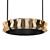 Circular Gold Rotus Chandelier 3D model small image 1