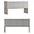 Modern Prism Wood Credenza Mesh Design 3D model small image 6