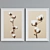 Modern Cotton Branch Picture Frame Set 3D model small image 4
