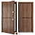 Modern Entry Metal Door Set 3D model small image 1