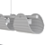 Sculpted Glass LED Ceiling Light 3D model small image 4