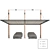 Expandable Modern Wooden Canopy 3D model small image 6