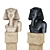 Royal Hieroglyphic Pharaoh Bust 3D model small image 5