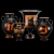 Handcrafted Ancient Greek Clay Vases 3D model small image 2