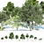 Urban Park Trees Collection 3D model small image 1