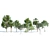 Urban Park Trees Collection 3D model small image 6