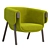 Modern Fabric Armchair MONICA 3D model small image 6