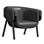 Modern Fabric Armchair MONICA 3D model small image 7