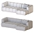Modern Hay Quilton Sofa Sectional 3D model small image 4