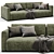 Modern 2-Seater Minotti Sofa 3D model small image 1