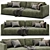 Modern 2-Seater Minotti Sofa 3D model small image 2