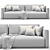 Modern 2-Seater Minotti Sofa 3D model small image 3
