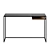 Minimalist Rectangular Writing Desk 3D model small image 2