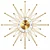 Luxury Sunburst Gold Wall Clock 3D model small image 1