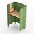 Modern Office Desk by Pedrali 3D model small image 10