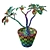 Bignonia Flowerpot Decorative Model 3D model small image 3