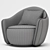 Modern Hermes Armchair 3D Model 3D model small image 5