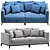 Plush Salt Lake Sofa by Cazarina 3D model small image 2