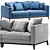 Plush Salt Lake Sofa by Cazarina 3D model small image 4