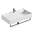 HIDE Wall-Mounted Ceramic Washbasin 3D model small image 3