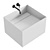 Modern Wall-Mounted Metal Washbasin 3D model small image 2