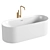 Elegant Oval Acovi Bathtub 3D model small image 1