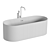 Elegant Oval Acovi Bathtub 3D model small image 3
