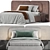 Sleek Angelo Bed Mini Style 3D model small image 4