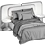 Sleek Angelo Bed Mini Style 3D model small image 5