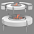 Sleek Outdoor BBQ Firepit 3D model small image 3