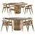 Modern Brown Dining Set. Exceptional 3D model small image 1