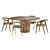 Modern Brown Dining Set. Exceptional 3D model small image 2