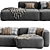 Contemporary Mags Soft 3-Seat Sofa 3D model small image 3