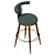 Elegant Moris Bar Chair Black 3D model small image 2