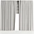 Luxury 3D Curtain Set M1 3D model small image 3