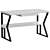 Rectangular Writing Computer Desk 3D model small image 1