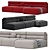 Renzo 3-Seater Modern Sofa 3D model small image 1