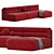 Renzo 3-Seater Modern Sofa 3D model small image 2