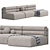 Renzo 3-Seater Modern Sofa 3D model small image 3