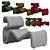 Ergonomic Etcetera Lounge Chair 3D model small image 2