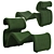 Ergonomic Etcetera Lounge Chair 3D model small image 3
