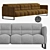 Natuzzi Philo Modular Sofa 3-Seater 3D model small image 1