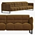 Natuzzi Philo Modular Sofa 3-Seater 3D model small image 4