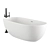 Oval Aquatech Bathtub Design 3D model small image 2